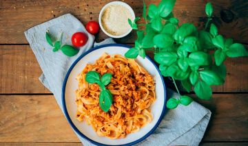 Receta de boloñesa vegana paso 1