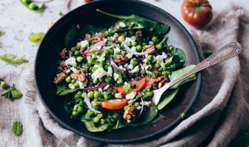Ensalada de guisantes y bulgur