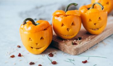 Pimientos Halloween receta salada