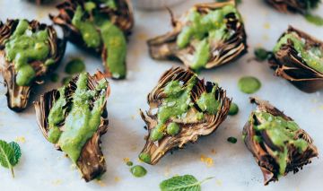 receta Alcachofas al horno con menta 