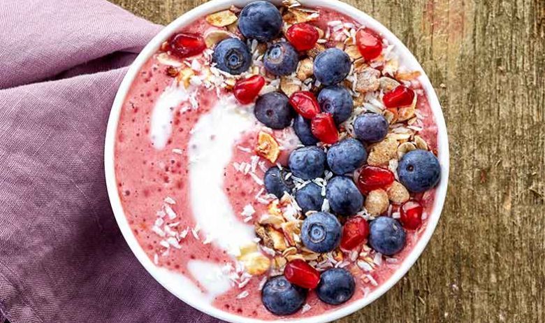 recetas bowls para el desayuno arándanos